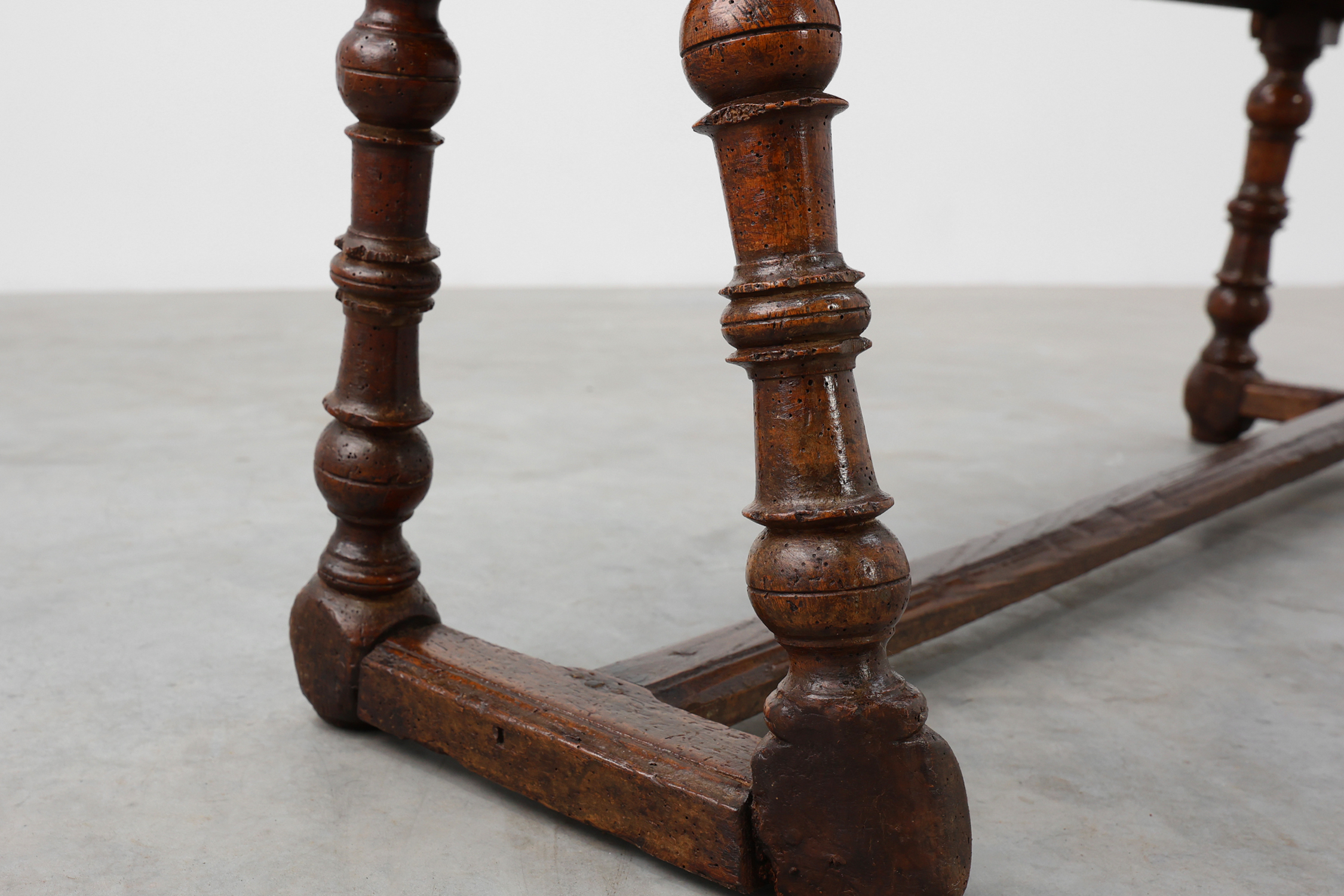 Antique English oak farmhouse bench, UK ca. 1850thumbnail
